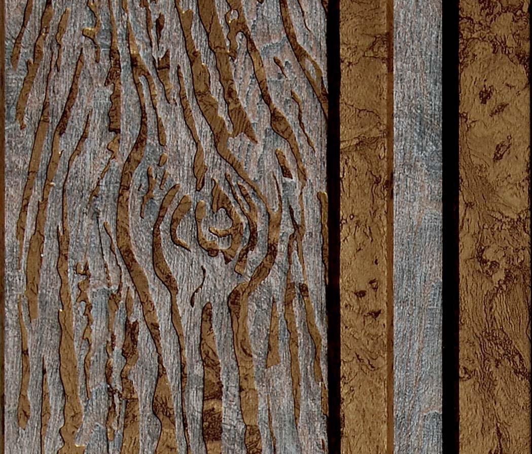 Brown Charcoal Clads Series Louvers Designer 8x0.41 Ft - 4013