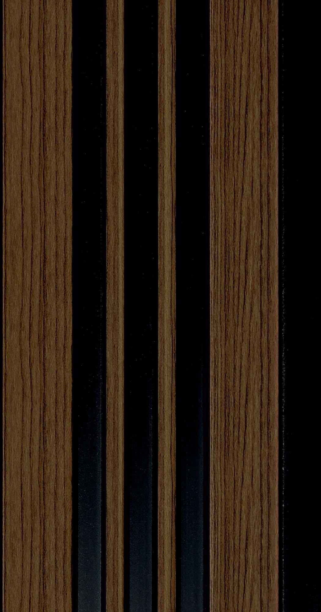 Series Louvers Panel Wood Brown 8x0.41 Ft - 3002
