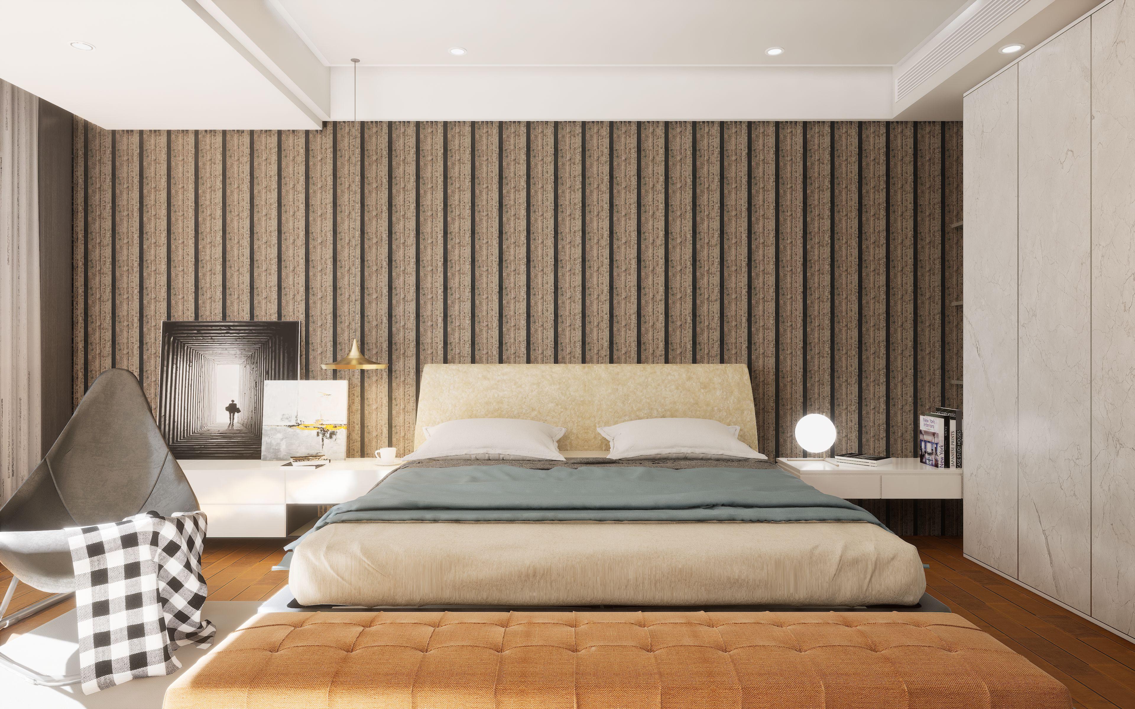 Clads Series Louvers Wood Brown 8x0.41 Ft - 4021