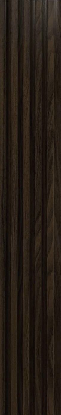 Brown Charcoal Louvers Panel Slat Series Wood 8x0.41 Ft - Sl 901