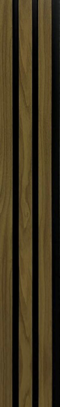 Brown Charcoal Louvers Slat Series Wood 8x0.41 Ft - Sl 902