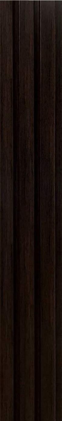 Brown Charcoal Louvers Panel Slat Series Wood 8x0.41 Ft - Sl 905