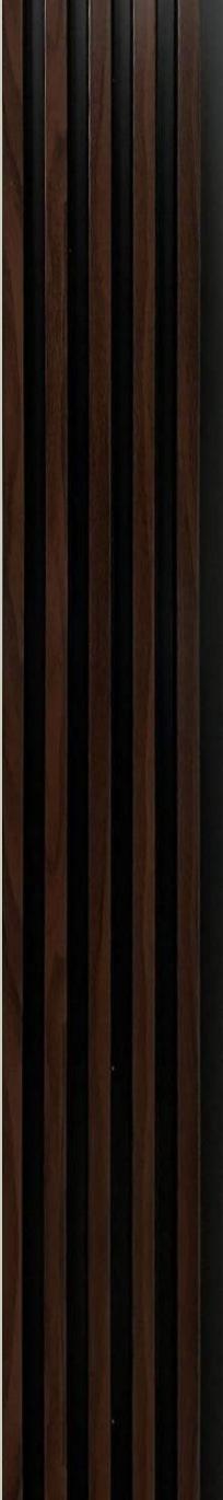 Brown Charcoal Louvers Slat Series Wood 8x0.41 Ft - Sl 909