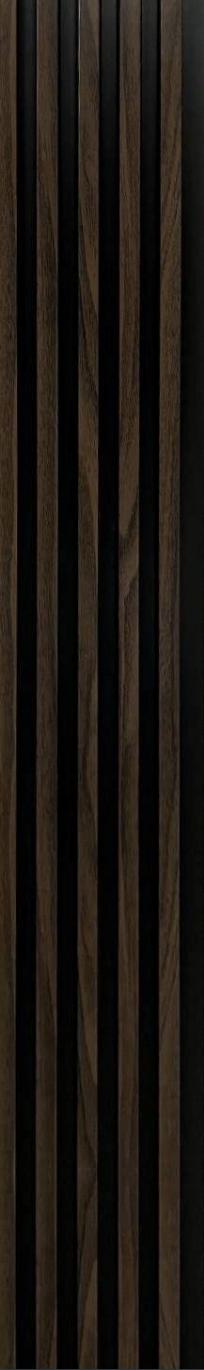 Brown Charcoal Louvers Slat Series Wood 8x0.41 Ft - Sl 911
