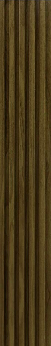 Brown Charcoal Louvers Slat Series Wood 8x0.41 Ft - Sl 914