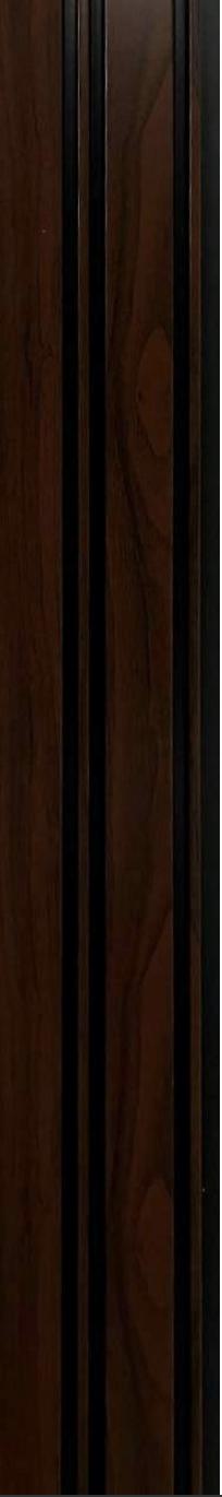 Brown Charcoal Louvers Panel Slat Series Wood 8x0.41 Ft - Sl 917