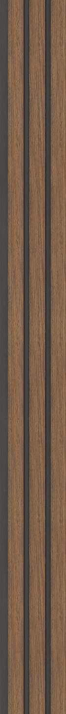 Brown Charcoal Louvers Panel Sleek & Splendid Series Wood 8x0.41 Ft - Sa 1001