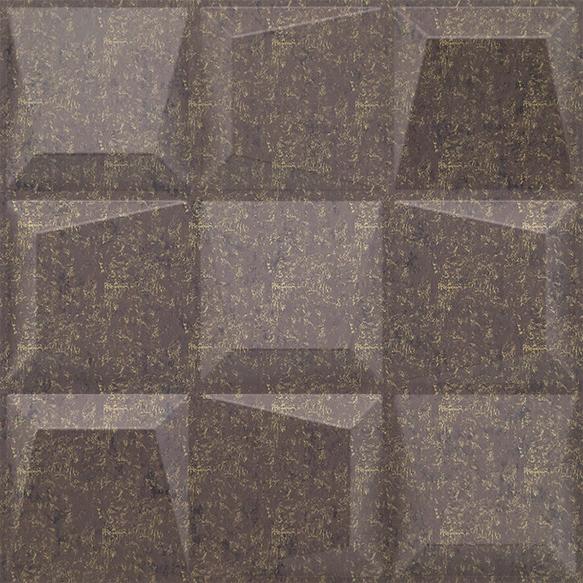 Elevate Interior Panels Magnum Brown Cubical 3D Wall Panel 1.6x1.6 ft designer louvers Brown Brown_Cubical