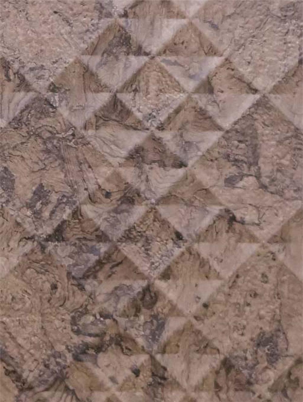 Brown Geometric Charcoal Decorative Wall Panel Designer 8x2 Ft - Ed 507