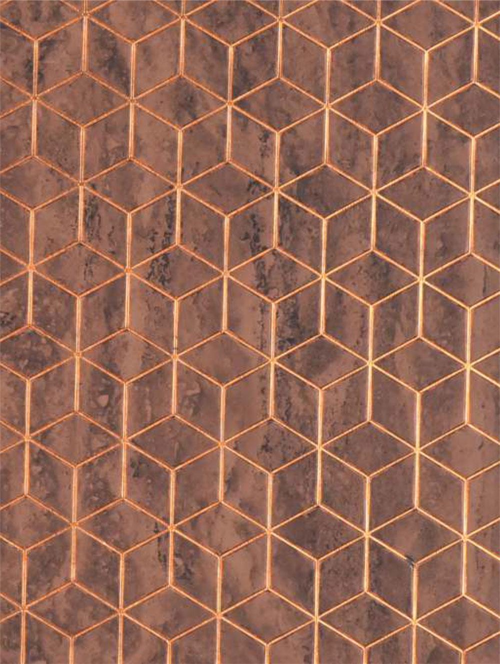 Decorative Wall Panel Designer Brown 8x2 Ft - Ed 528