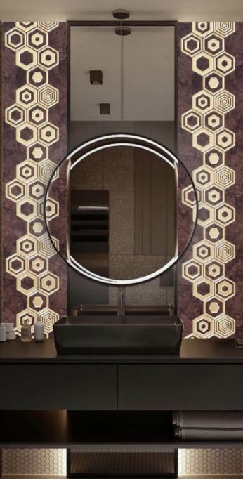 Decorative Wall Panel Designer Brown 8x2 Ft - Ed 902