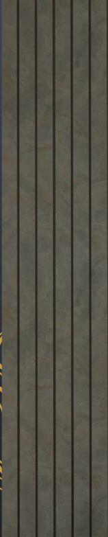 Brown Geometric Charcoal Louvers Designer 8x0.83 Ft - Ed 81005