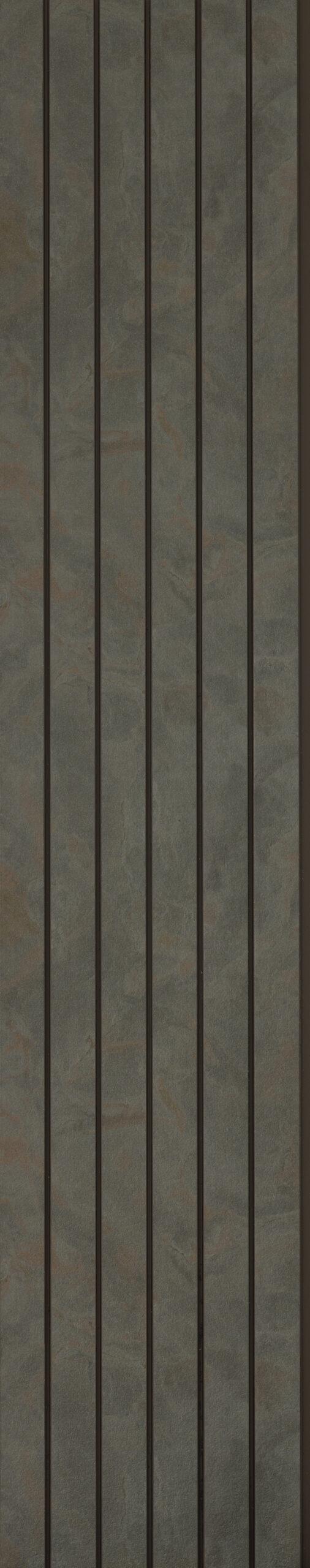 Brown Geometric Charcoal Louvers Designer 8x0.83 Ft - Ed 81005