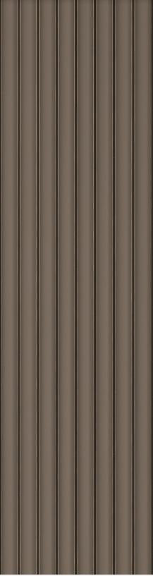 Brown Geometric Charcoal Louvers Designer 8x0.83 Ft - Ed 82013