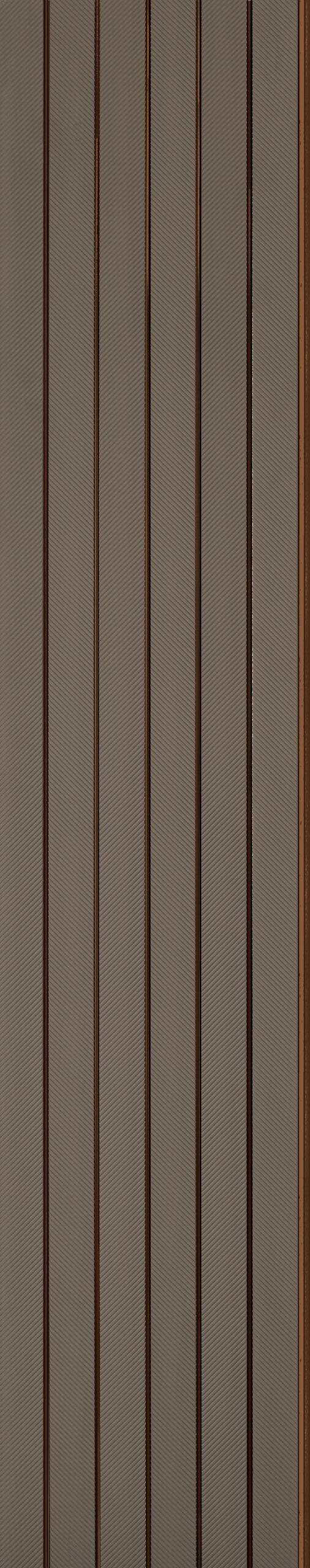 Brown Geometric Charcoal Louvers Designer 8x0.83 Ft - Ed 82018