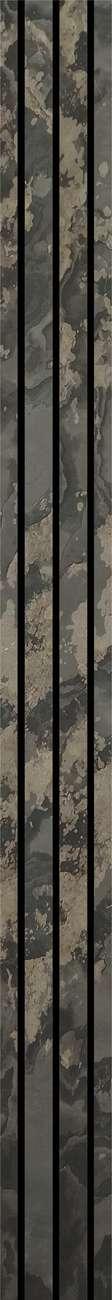 Brown Geometric Pvc Louvers Panel Designer 8x0.66 Ft - Pn 03747
