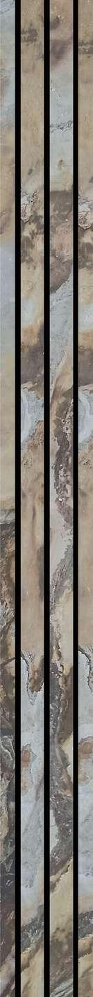 Brown Geometric Pvc Louvers Panel Designer 8x0.66 Ft - Pn 03749