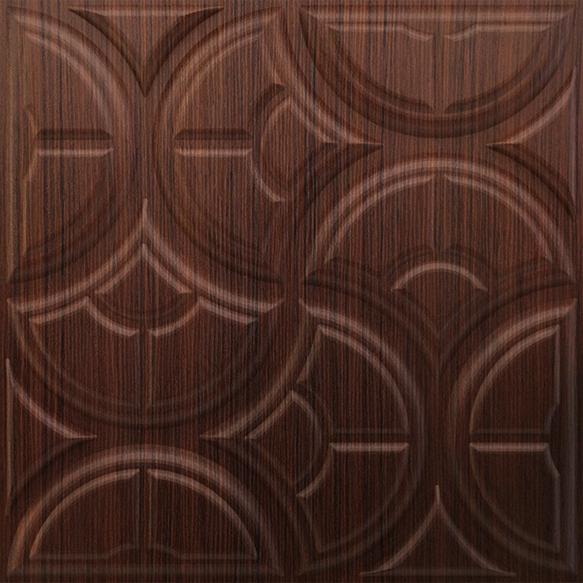Walnut Wood Luna 3D Wall Panel Brown 1.6x1.6 Ft -