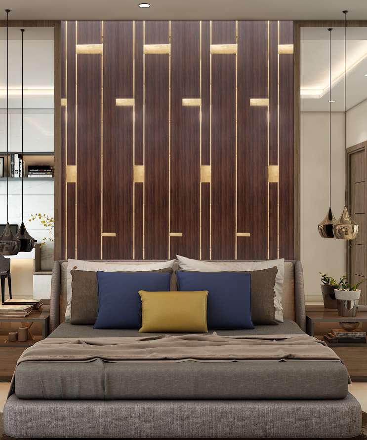 Charcoal Decorative Wall Panel Wood Brown 8x2 Ft - Ed 8206