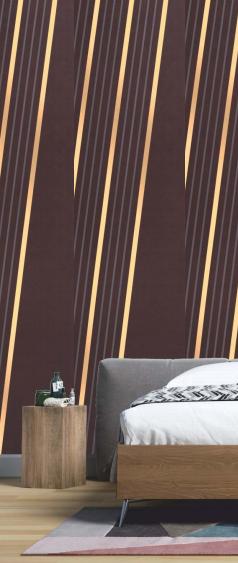 Luxury Charcoal Decorative Wall Panel Wood Brown 8x2 Ft - Ed 8216