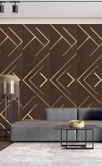 Decorative Wall Panel Wood Brown 8x2 Ft - Ed 8226