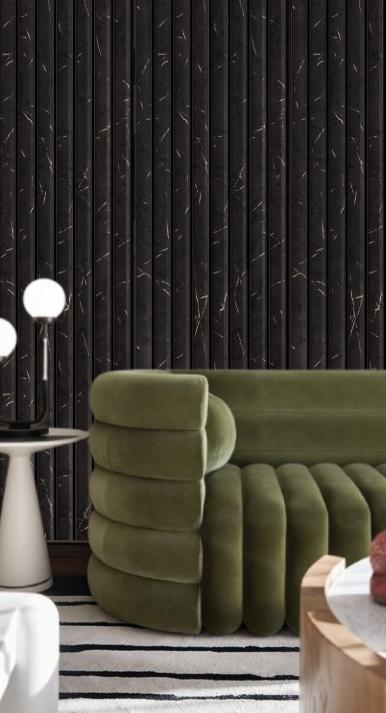 Brown Luxury Charcoal Louvers Wood 8x0.83 Ft - Ed 82010