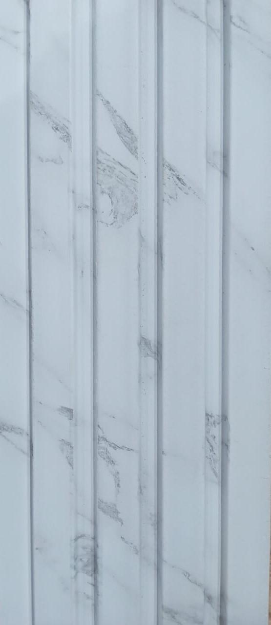 Brown marble louver panel with veining pattern and smooth finish