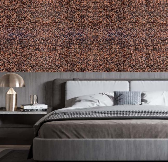 Decorative Wall Panel Metallic Brown 8x4 Ft - Ed 18108