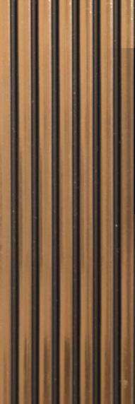 Brown Metallic Charcoal Louvers Panel 9.5x0.32 Ft - Pn 00479