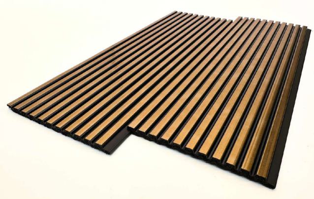 Brown Metallic Charcoal Louvers Panel 9.5x0.32 Ft - Pn 00479