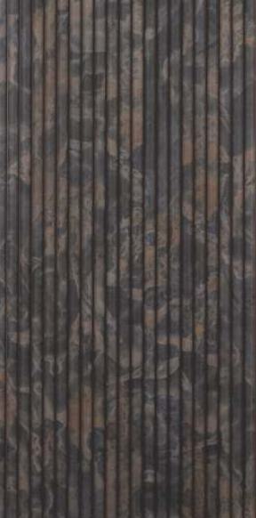 Brown Patterned Charcoal Louvers Designer 8x1 Ft - Rc 1108