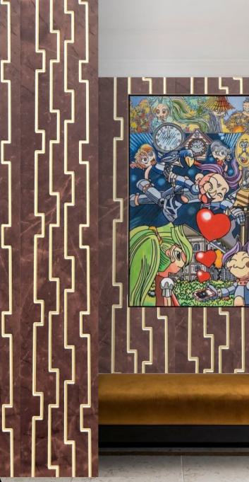 Decorative Wall Panel Designer Brown 8x2 Ft - Ed 924