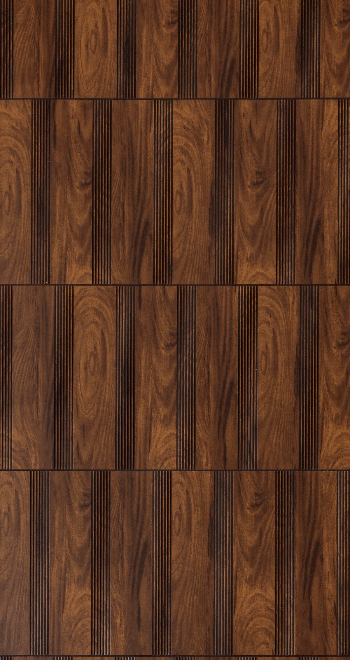 Patterned Charcoal Decorative Wall Panel Designer Brown 8x2 Ft - Pn 00369 A