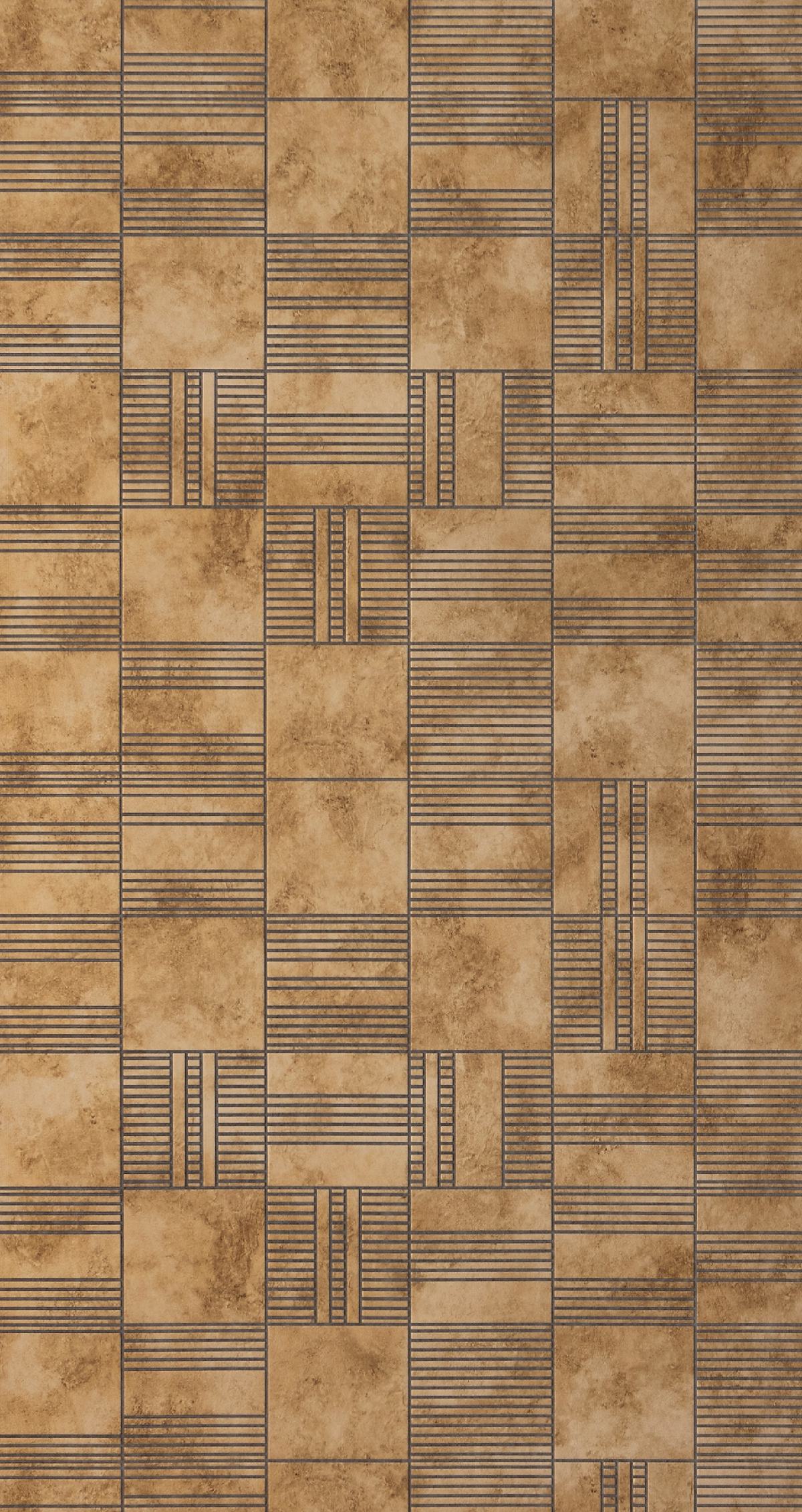 Patterned Charcoal Decorative Wall Panel Designer Brown 8x2 Ft - Pn 00371 B
