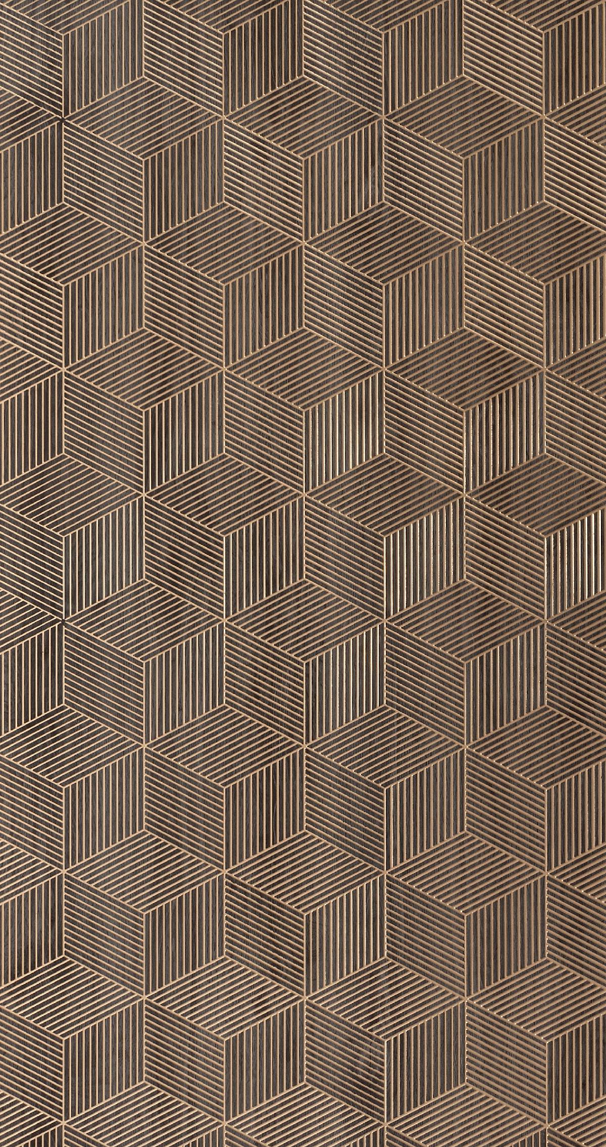 Patterned Charcoal Decorative Wall Panel Designer Brown 8x2 Ft - Pn 00373 C
