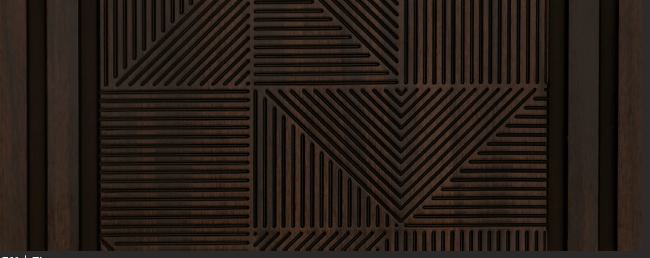 Brown Patterned Charcoal Louver Designer 8x1 Ft - Pn 00784