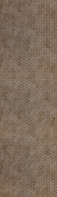 Brown Patterned Charcoal Louver Designer 8x2 Ft - Tr 9607