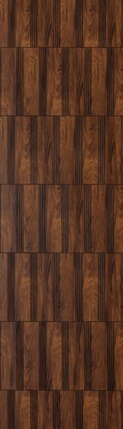Brown Patterned Charcoal Louver Designer 8x2 Ft - Tr 9615