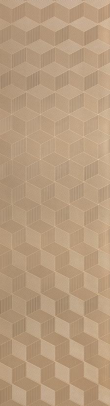 Brown Patterned Charcoal Louver Designer 8x2 Ft - Tr 9625