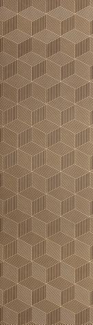 Brown Patterned Charcoal Louver Designer 8x2 Ft - Tr 9627