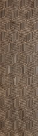Brown Patterned Charcoal Louver Designer 8x2 Ft - Tr 9628