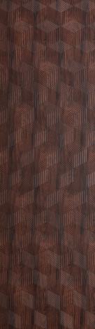 Brown Patterned Charcoal Louver Designer 8x2 Ft - Tr 9630