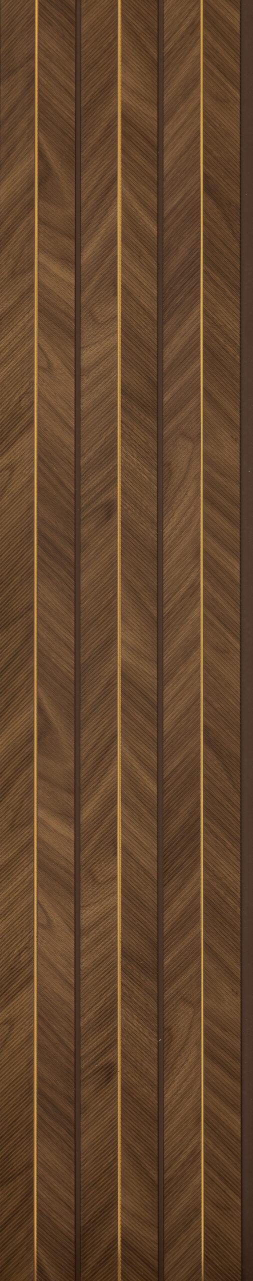 Brown Patterned Charcoal Louvers Designer 8x0.83 Ft - Ed 82005