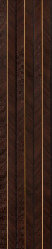 Brown Patterned Charcoal Louvers Designer 8x0.83 Ft - Ed 82008