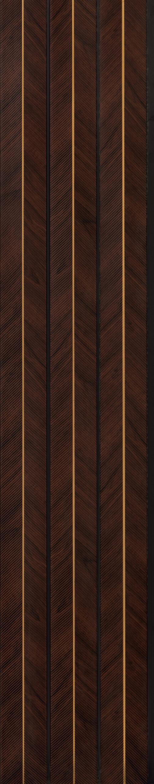 Brown Patterned Charcoal Louvers Designer 8x0.83 Ft - Ed 82008