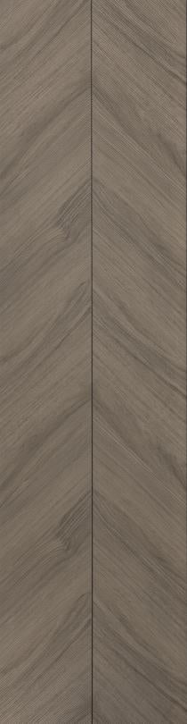 Brown Patterned Charcoal Louvers Designer 8x1 Ft - Ed12001
