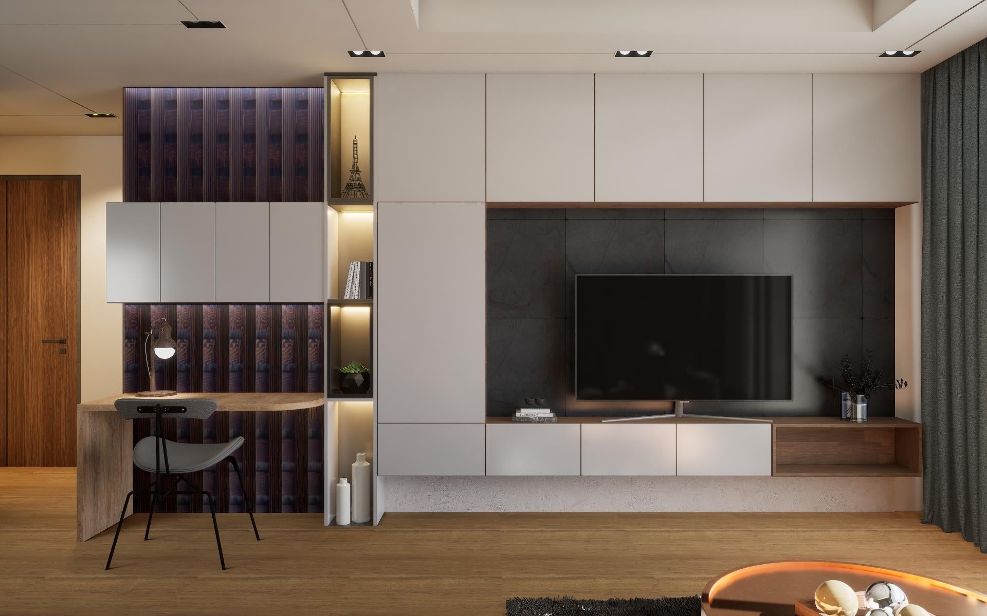 Premium Wood Panel Brown Patterned Look Charcoal Louvers 9x0.93 ft designer Brown WK05