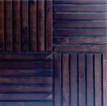 Premium Wood Panel Brown Patterned Look Charcoal Louvers 9x0.93 ft designer Brown WK05