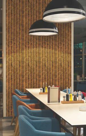 Metal Metallic Decorative Wall Panel Designer Brown 8x2 Ft - Ls 2105