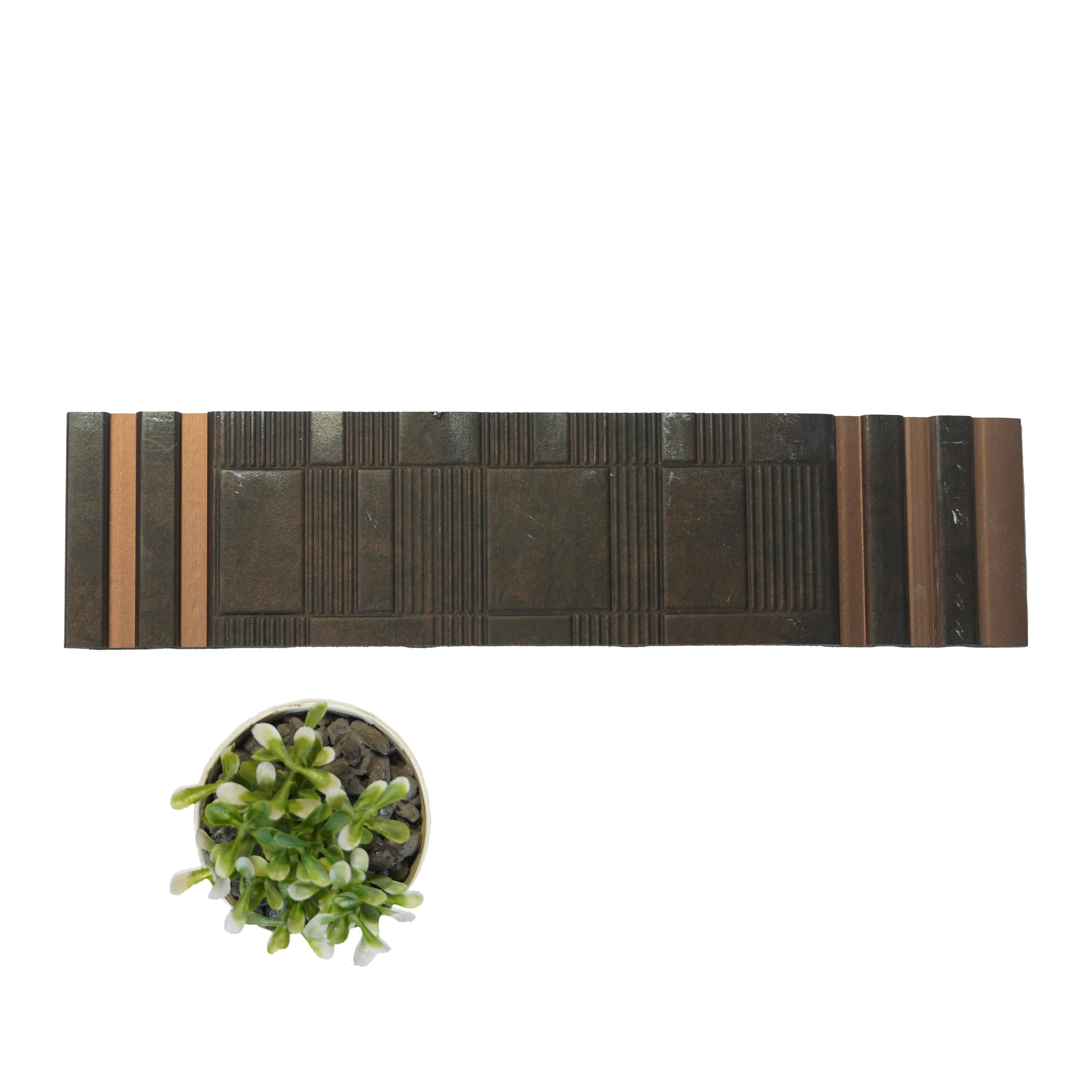 Rang Charcoal Louver Designer Brown 8x1 Ft - Ro 8565